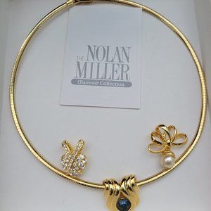 Nolan miller necklace and 3 pendents
